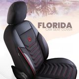 Autopoťahy pre Honda Civic (IX) SED/COM 2012-2017 FLORIDA_Čierno-červené 2+3