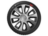 Puklice pre Renault Stratos 16&#039;&#039; Silver &amp; Black 4ks set