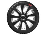 Puklice pre Renault Stratos RC 16&quot; Black &amp; Silver  4ks