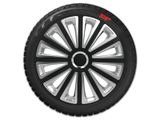 Puklice pre Renault Trend RC 16 &quot; Black &amp; Silver 4ks