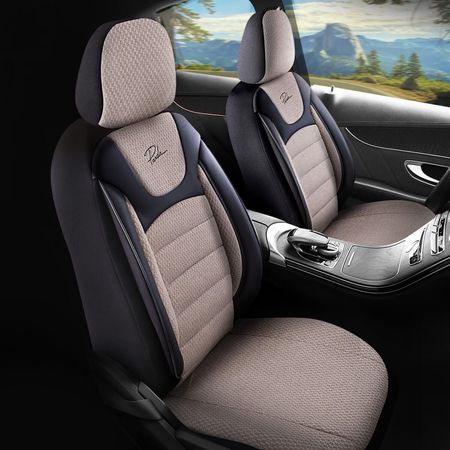 Autopoťahy pre Honda Civic (IX) SED/COM 2012-2017 PRESTIGE_Béžové 2+3