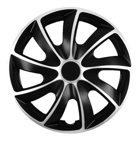 Puklice pre Mitsubishi Quad 14" Black & Silver 4ks