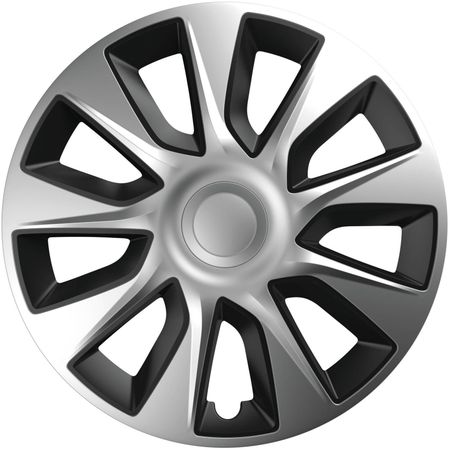 Puklice pre Renault Stratos 16'' Silver & Black 4ks set